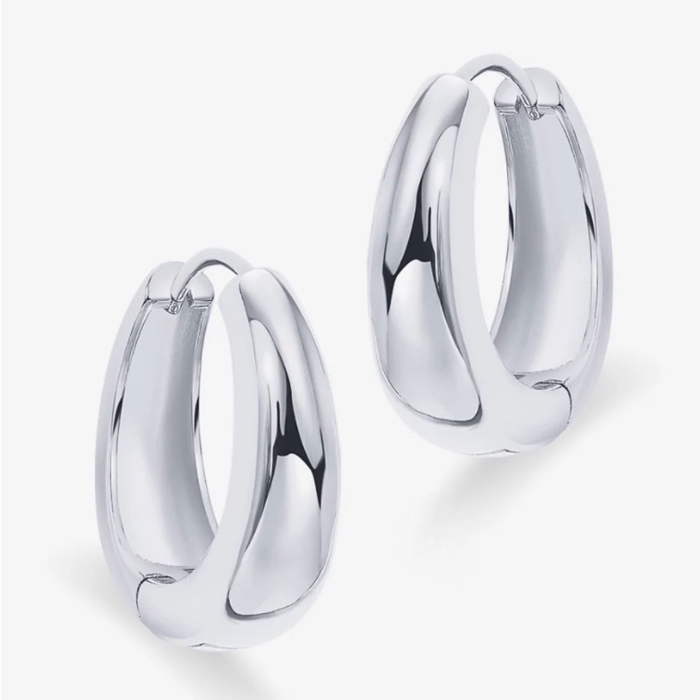 Activ by Pavoi Sterling Silver Chunky Hoops NWT